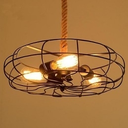 Vintage Amerikaanse ijzeren touw creatieve industriële ventilator kroonluchter