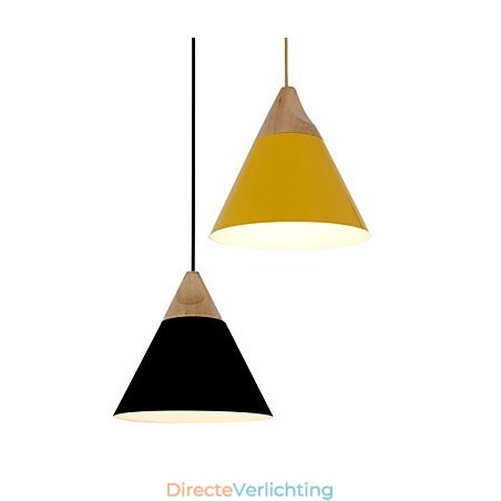 Mini Artistieke Kegelvormige Hanglamp 1 Licht Moderne Eenvoudige Afwerking Zwart Wit Geel Aluminium & Houten Hanglamp Mini Artistieke Kegelvormige Hanglamp 1 Licht Moderne Eenvoudige Afwerking Zwart Wit Geel Aluminium & Houten Hanglamp