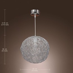 Moderne, eigentijdse Globe Mini-stijl Chromen hanglamp