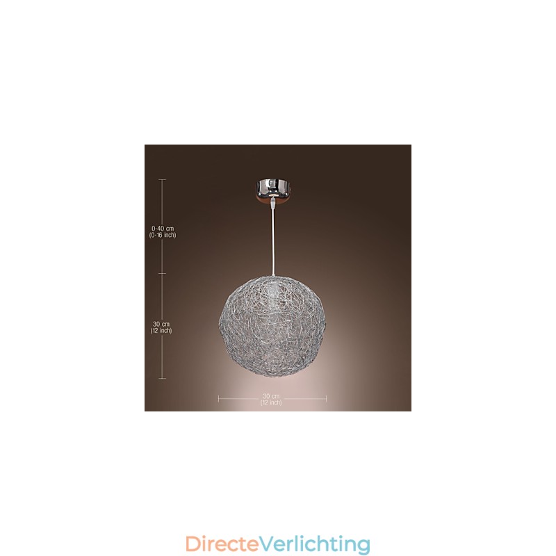 Moderne, eigentijdse Globe Mini-stijl Chromen hanglamp