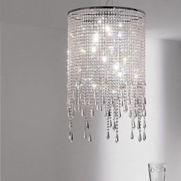Moderne, eigentijdse kristallen metalen hanglamp