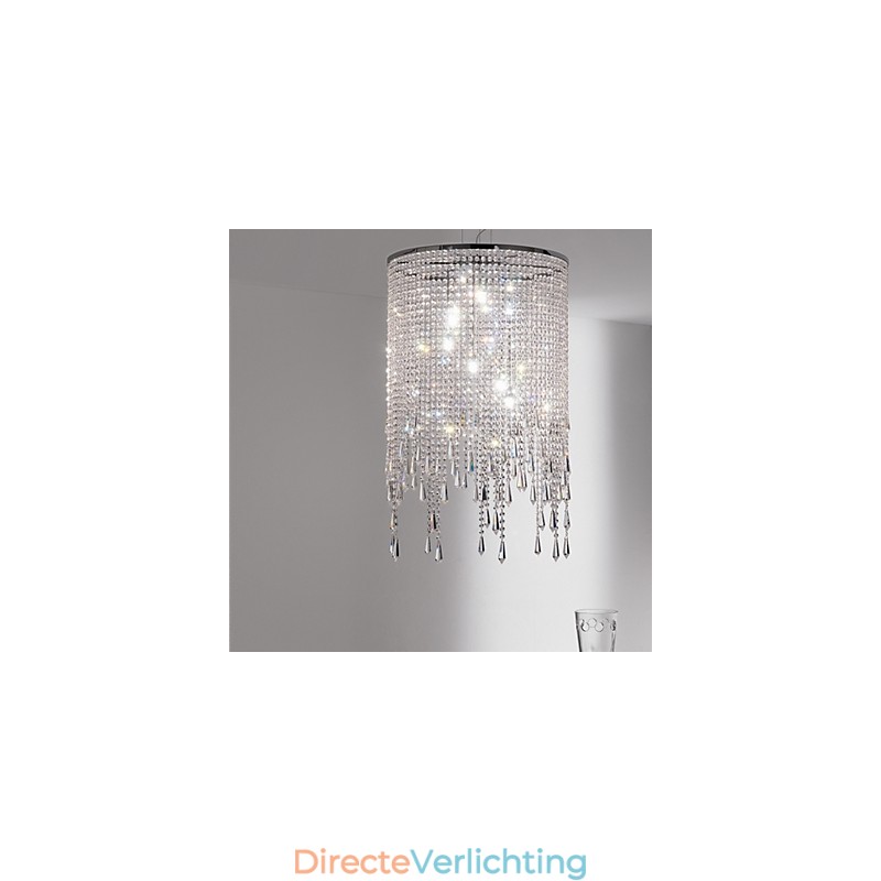 Moderne, eigentijdse kristallen metalen hanglamp