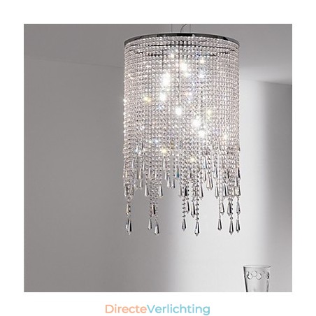 Moderne, eigentijdse kristallen metalen hanglamp Moderne, eigentijdse kristallen metalen hanglamp