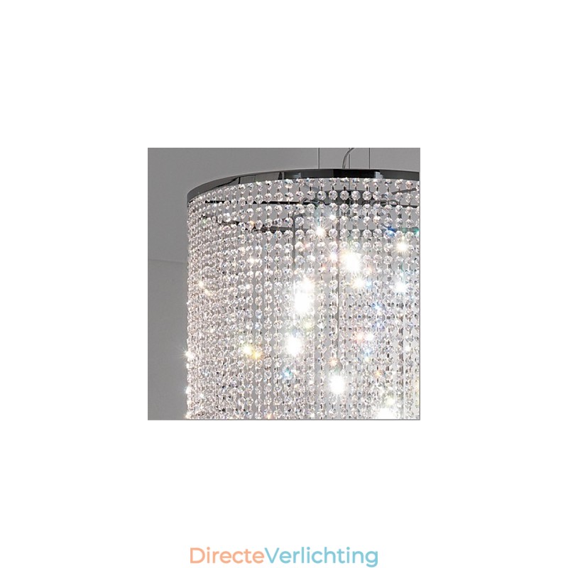 Moderne, eigentijdse kristallen metalen hanglamp