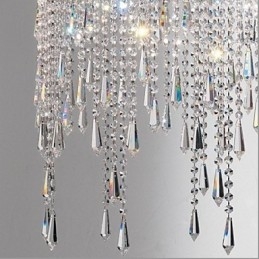 Moderne, eigentijdse kristallen metalen hanglamp