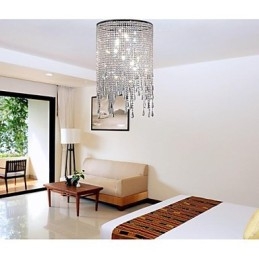 Moderne, eigentijdse kristallen metalen hanglamp