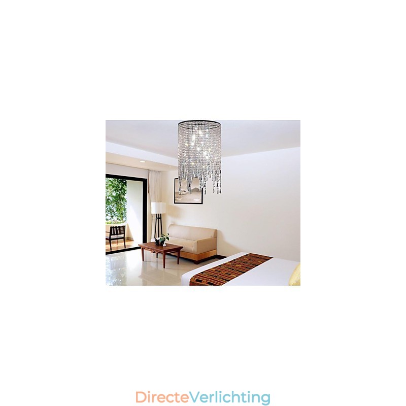 Moderne, eigentijdse kristallen metalen hanglamp