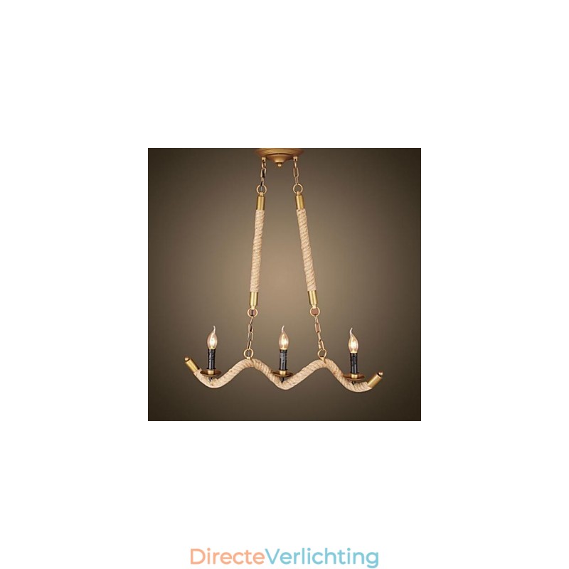 Traditionele klassieke rustieke lodge vintage retro landelijke antieke messing metalen hanglamp