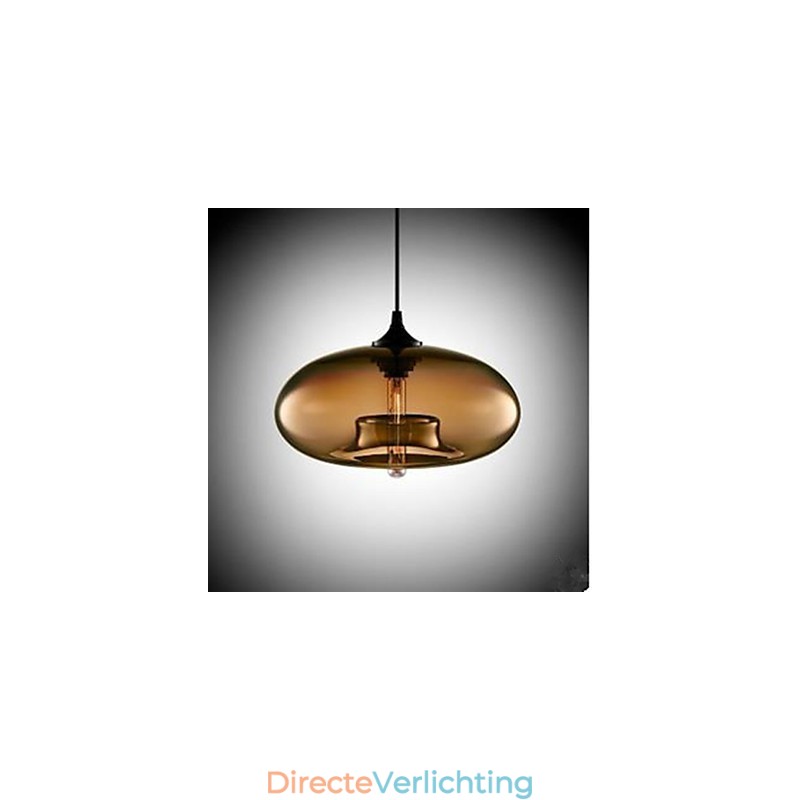De ronde glazen kroonluchter