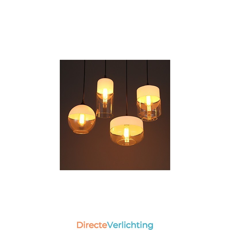De Nordic Creative Stair Shop'S Art smeedijzeren glazen kroonluchterlamp