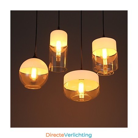 De Nordic Creative Stair Shop'S Art smeedijzeren glazen kroonluchterlamp De Nordic Creative Stair Shop'S Art smeedijzeren glazen kroonluchterlamp