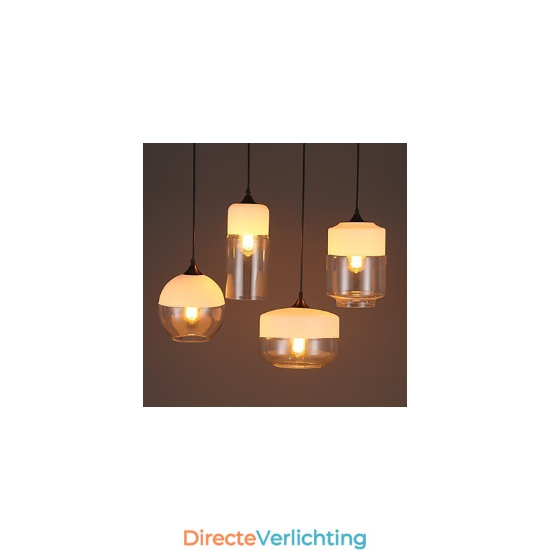 De Nordic Creative Stair Shop'S Art smeedijzeren glazen kroonluchterlamp
