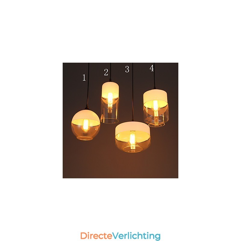 De Nordic Creative Stair Shop'S Art smeedijzeren glazen kroonluchterlamp
