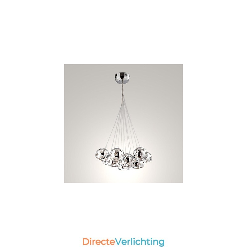 Moderne, eigentijdse Globe Chrome metalen hanglamp
