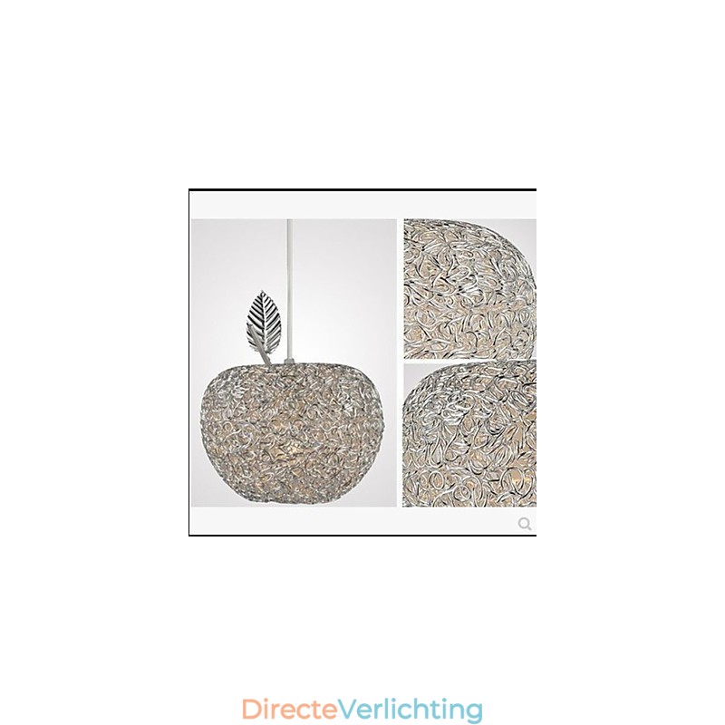Geweven aluminium kroonluchter met driekoppige lamp Apple