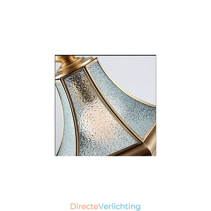 Amerikaanse landelijke kleine hanglamp, geheel van koper, enkel glas