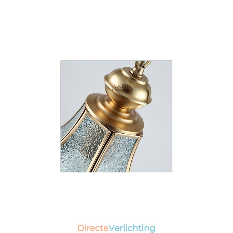 Amerikaanse landelijke kleine hanglamp, geheel van koper, enkel glas