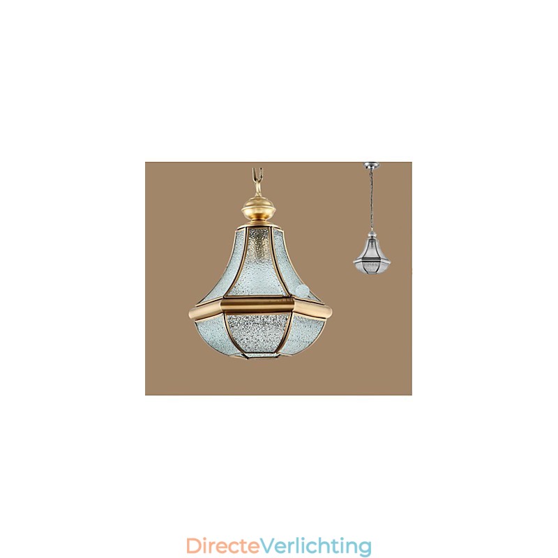 Amerikaanse landelijke kleine hanglamp, geheel van koper, enkel glas