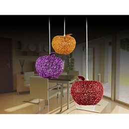 Geweven aluminium kroonluchter met driekoppige lamp Apple A