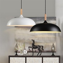 Retro Hanglamp Schilderij Hout+Metaal Café hanglampen