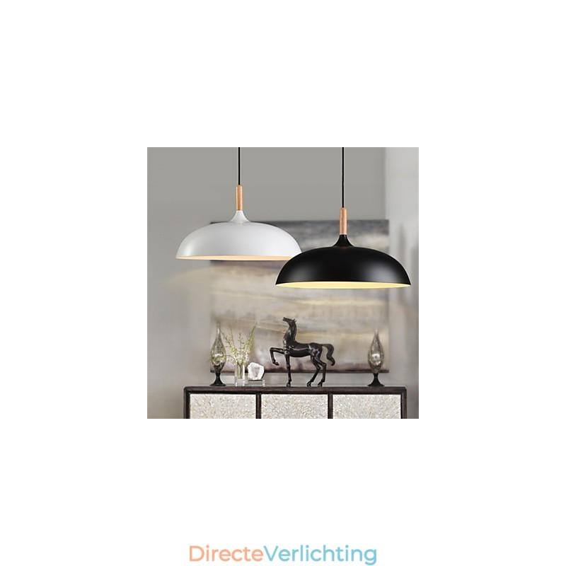 Retro Hanglamp Schilderij Hout+Metaal Café hanglampen