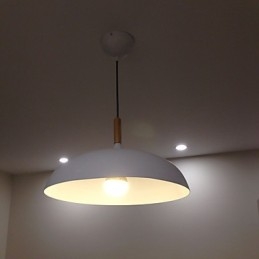 Retro Hanglamp Schilderij Hout+Metaal Café hanglampen