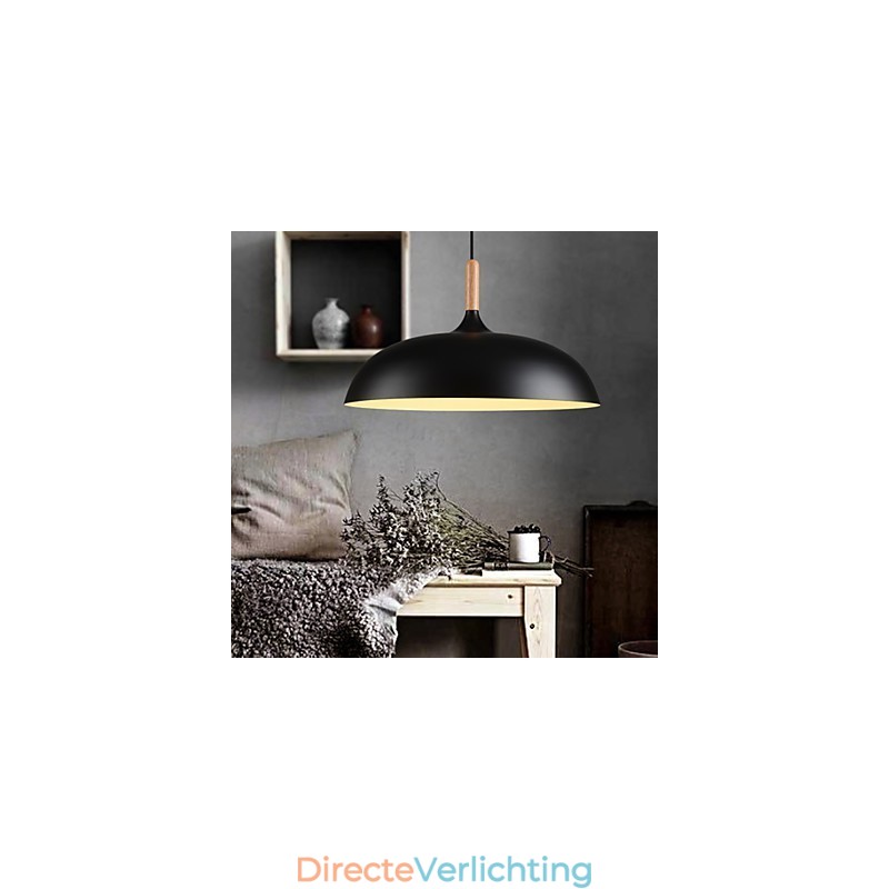 Retro Hanglamp Schilderij Hout+Metaal Café hanglampen