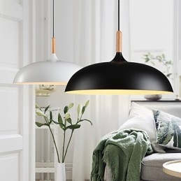 Retro Hanglamp Schilderij Hout+Metaal Café hanglampen