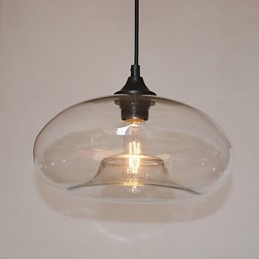 Moderne karakteristieke hanglamp met 1 licht en transparante kap
