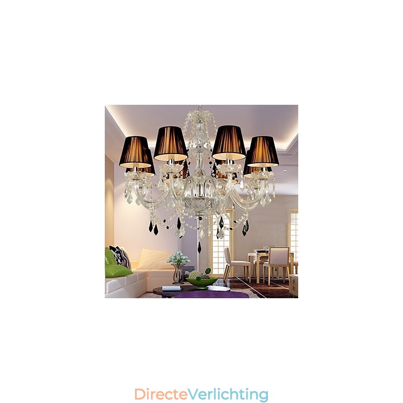 Elegante kristallen kroonluchter met 8 lampen