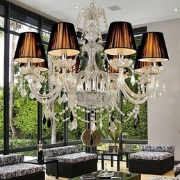 Elegante kristallen kroonluchter met 8 lampen
