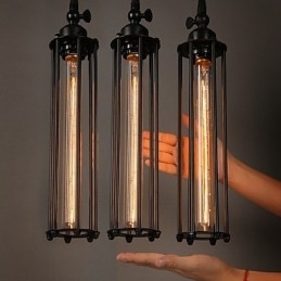 Creatieve Europese stijl die oude gebruiken herstelt Smeedijzeren Alcatraz enkelvoudige hoofd hanglamp