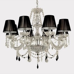 Elegante kristallen kroonluchter met 8 lampen