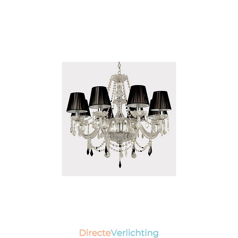 Elegante kristallen kroonluchter met 8 lampen