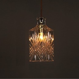 Romantische fles creatieve gesneden kunst glazen kroonluchter licht hanglamp