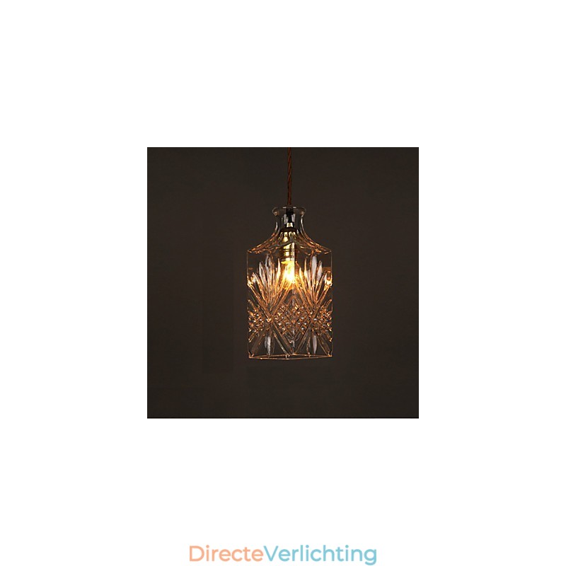 Romantische fles creatieve gesneden kunst glazen kroonluchter licht hanglamp