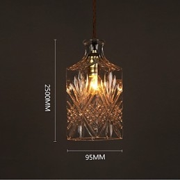 Romantische fles creatieve gesneden kunst glazen kroonluchter licht hanglamp