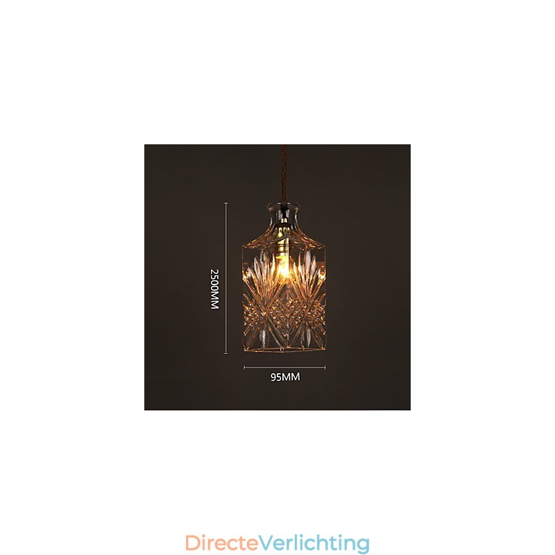 Romantische fles creatieve gesneden kunst glazen kroonluchter licht hanglamp