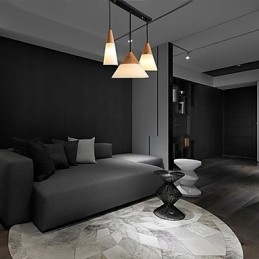 Moderne, eigentijdse mini-stijl chromen metalen kroonluchter
