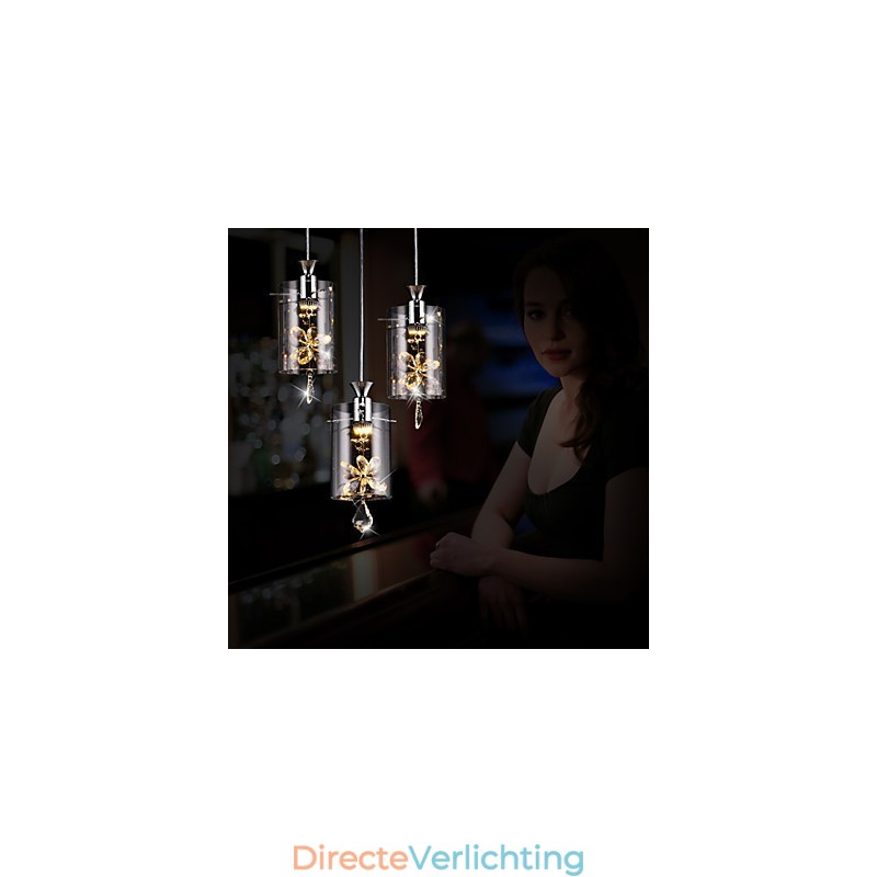 Moderne eigentijdse kristal andere glazen hanglamp
