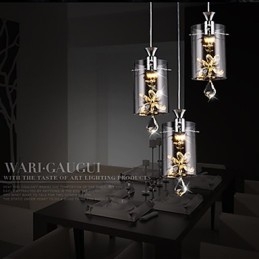 Moderne eigentijdse kristal andere glazen hanglamp