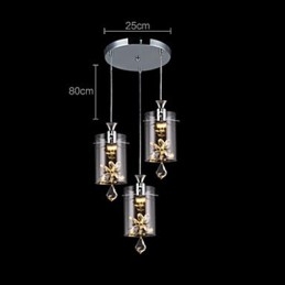 Moderne eigentijdse kristal andere glazen hanglamp
