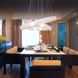 Kristallen hanglamp moderne lamp drie ringen