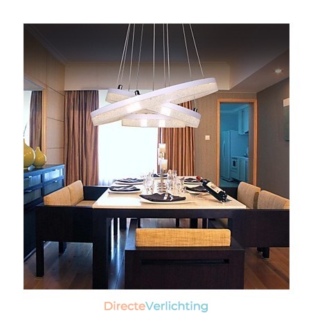 Kristallen hanglamp moderne lamp drie ringen