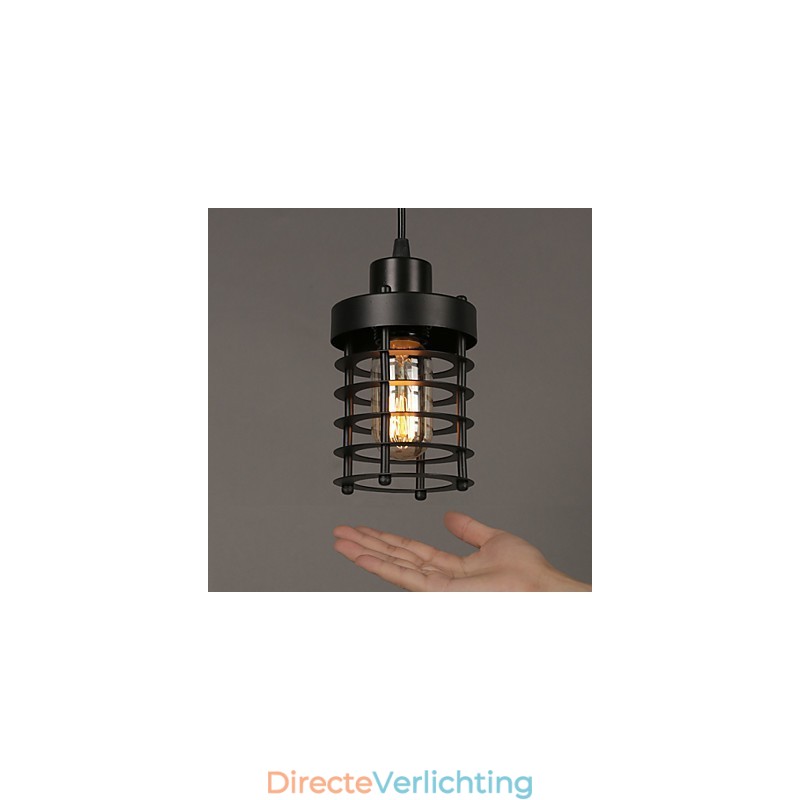 Retro cirkel van enkele koplampen en lantaarns karakter kunst kroonluchter lamp