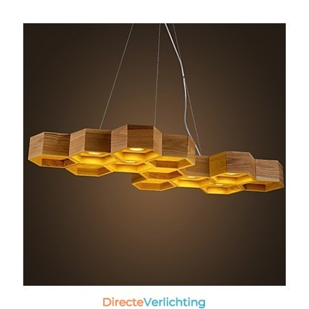 Designer Art Individualiteit Kroonluchter Eenvoudige Honingraat Houten Lampen Designer Art Individualiteit Kroonluchter Eenvoudige Honingraat Houten Lampen