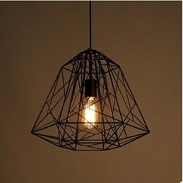 Retro Kleine Zittende Smeedijzeren Diamant Hanglamp