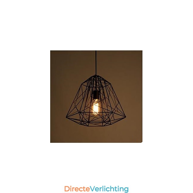 Retro Kleine Zittende Smeedijzeren Diamant Hanglamp