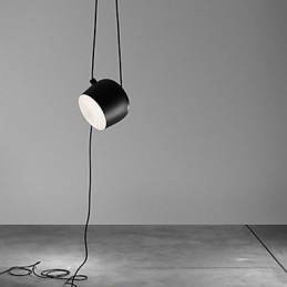 Moderne, eigentijdse metalen hanglamp met schilderij