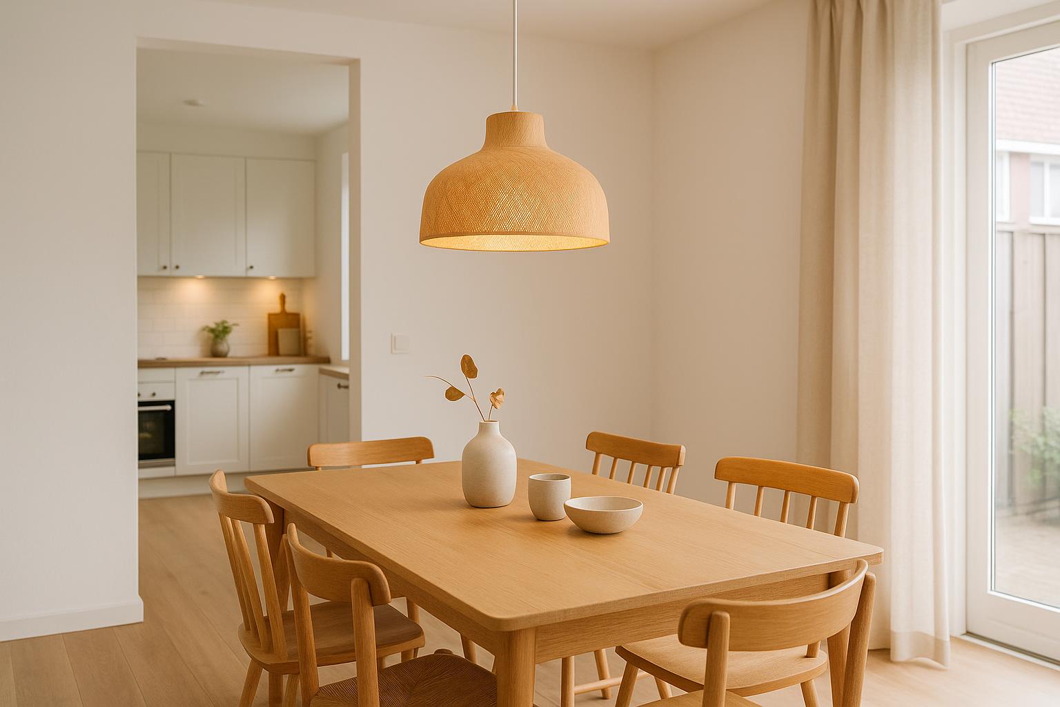 Houten hanglamp kiezen: warmte en karakter boven de eettafel